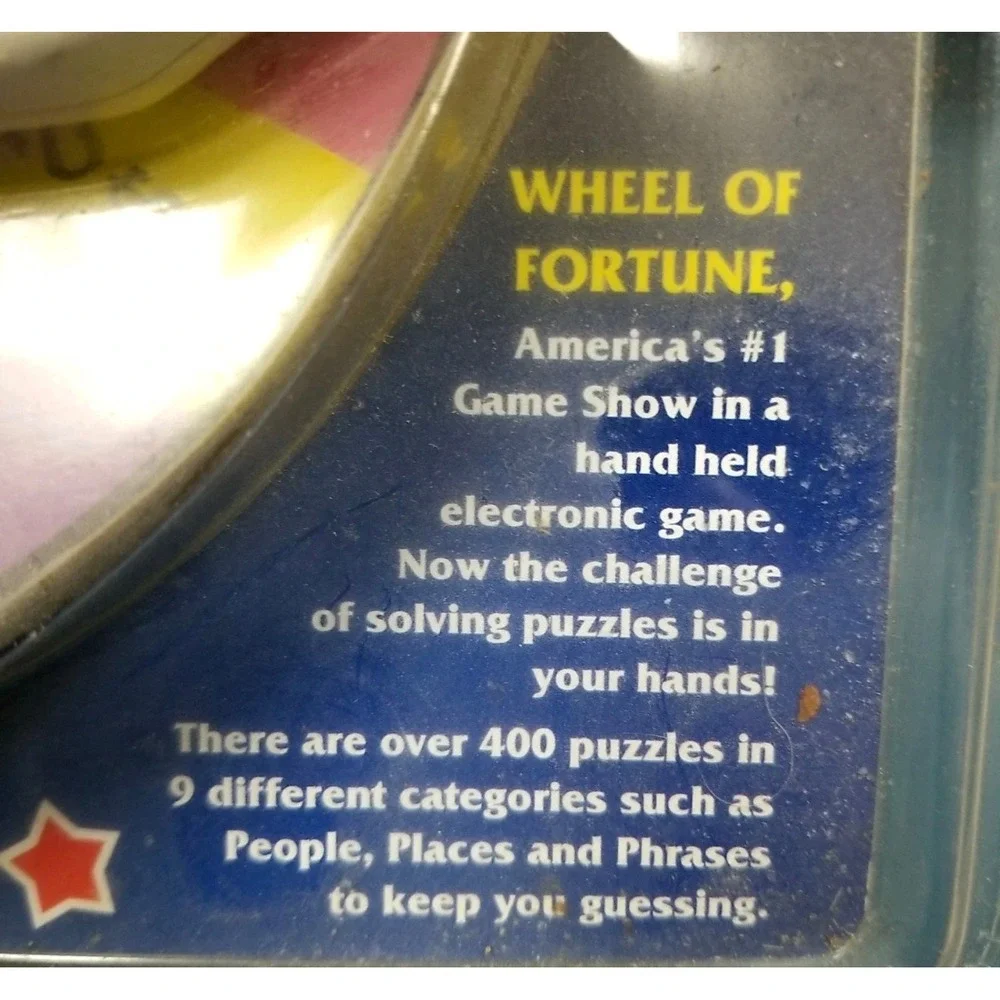 Open Package! Tiger Electronics Wheel of Fortune‎ a Handheld LCD Game 1995 Vtg